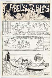 Aragonés, Sergio | Sergio Aragones House of Secrets #113 "Abel’s Fables" Complete 1-Page Story Original Art (DC, 1973).... | Heritage