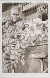 Conrad, Will | Will Conrad Guardians of the Galaxy: Chaos in the Galaxy Hardcover Cover Original Art (Novo Seculo Editora, 2015).... | Heritage