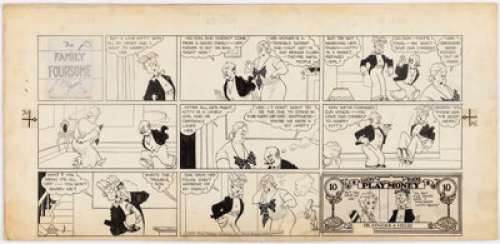 Chic Young | The Family Foursome Sunday Comic Strip Original Art dated 10-16-32 (King Features Syndicate, 1932). ... | Heritage