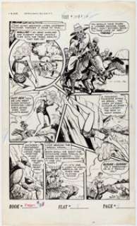 Ken Battefield and Robert Webb - Fight Comics #73 Tiger Girl Story Page 8 Original Art (Fiction House, 1951).