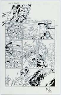 Troy Hubbs [Mark Brooks printed blue lines] Ultimate X-Men #94 Story Page 18 Original Art (Marvel, 2008).