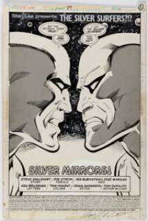 Joe Staton and Joe Rubinstein Silver Surfer #14 Splash Page 1 Original Art (Marvel, 1988). | Heritage