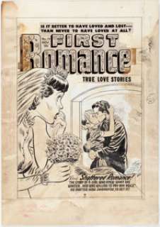Lee Elias First Romance Magazine #19 Cover Original Art (Harvey, 1952). | Heritage