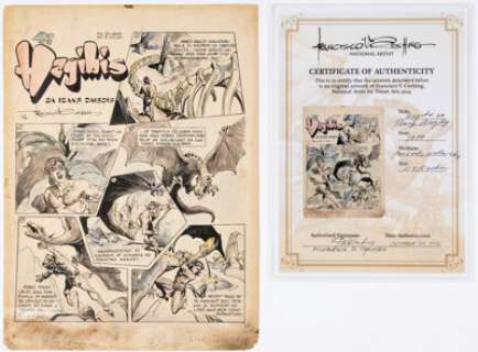 Francisco V. Coching Liwayway Magasin "Hagibis" Story Page 1 Original Art (Liwayway, 1949). (Total: 2 Items) | Heritage