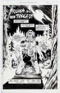 Claude St. Aubin and Armando Gil The Frankenstein / Dracula War #3 Splash Page 1 Original Art (Topps, 1995).