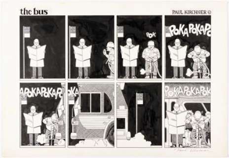 Paul Kirchner Heavy Metal "The Bus" Illustration Original Art Group of 2 (Heavy Metal, c. 1978-1985).