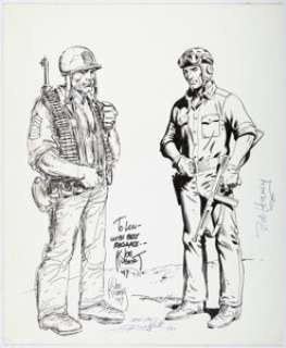 Joe Kubert and Russ Heath - Sgt. Rock and Jeb Stuart Illustration Original Art (DC, 1997). | Heritage