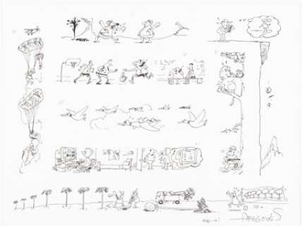 Sergio Aragonés MAD #397 Marginal Illustrations Original Art (EC, 2000). | Heritage