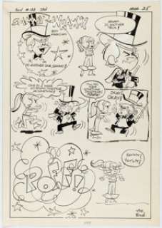 Bill Kresse Archie‘s Girls Betty and Veronica #133 Sammy the Whammy Complete 1-Page Story "Do Another One, Sammy!" Original Art (Archie, 1967).