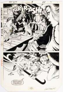 Mary Wilshire and Geof Isherwood Red Sonja #8 Story Page 18 Original Art (Marvel, 1985).