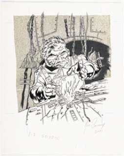 Joe Corroney Star Wars RPG: Wretched Hives of Scum and Villainy Ugnaught Illustration Original Art (West End Games, 1997).