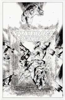 Eddy Barrows and Eber Ferreira Freedom Fighters #11 Cover Original Art (DC, 2020).