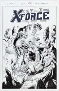 Mark Bagley and Mark Morales Cable and X-Force #2 Variant Cover Original Art (Marvel, 2013). | Heritage