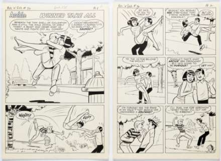 Harry Lucey Archie’s Pals ’n’ Gals #36 Complete 6-Page Story "Winner Take All" Original Art (Archie, 1966). (Total: 6 Original Art) | Heritage