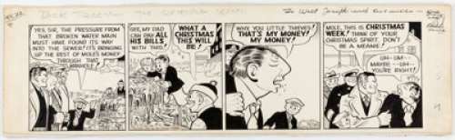 Chester Gould Dick Tracy Daily Comic Strip Original Art dated 12-22-41 (Chicago Tribune Syndicate, 1941). | Heritage