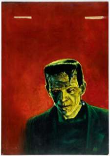 Maelo Cintron - Frankenstein’s Monster Pin-Up Painting Illustration Original Art (c. 1970-1980s). | Heritage