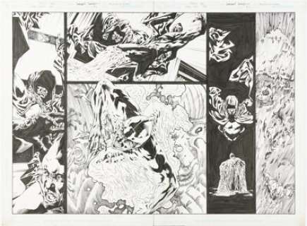 Philip Tan and Walden Wong Final Crisis: Revelations #1 Death of Doctor Light Double Page Spread 4-5 Original Art (DC, 2008). | Heritage