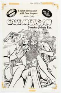 Don Lomax Case Morgan, Gumshoe Private Eye #3 Cover Original Art (Apple Press/Forbidden Fruit, 1991).