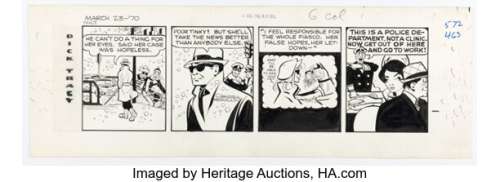 Chester Gould Dick Tracy Daily Comic Strip Original Art dated 3-23-70 (Chicago Tribune Syndicate, 1970). | Heritage