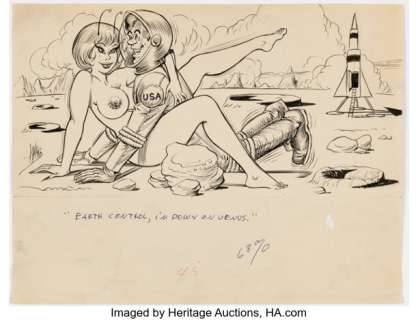 Bill Ward Sex To Sexty Single Panel Gag Cartoon Illustration Original Art (SRI Publishing, c. 1960s). | Heritage