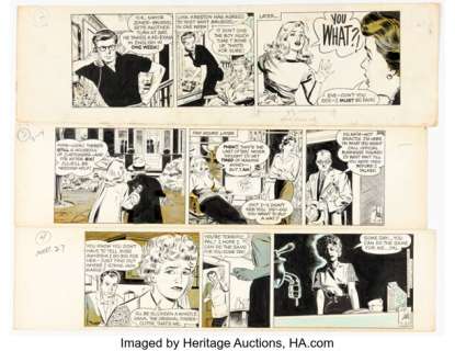 Stan Drake The Heart of Juliet Jones Daily Comic Strips Original Art Group of 3 (King Features Syndicate, 1956-58). (Total: 3 Original Art) | Heritage