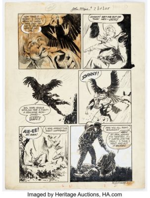 Al Williamson and Frank Frazetta John Wayne Adventure Comics #7 "An Invitation to Murder" Story Page 2 Original Art (Toby, 1950). | Heritage