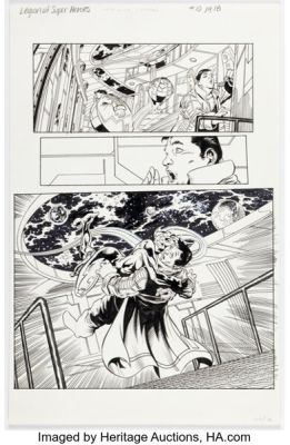 Dan Green [Andres Guinaldo printed lines] Legion of Super-Heroes #10 Story Page 18 Original Art (DC, 2012).