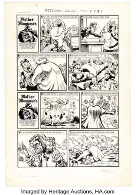 Howard Nostrand Witches Tales #25 Complete 1-Page Story Original Art (Harvey, 1954). | Heritage