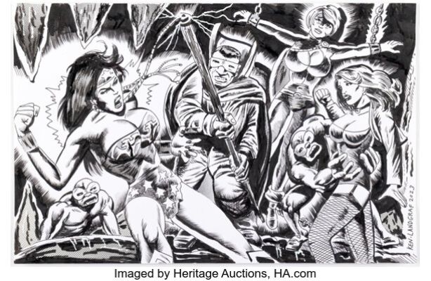 Ken Landgraf - Mole Man vs DC Women Illustration Original Art (2023). | Heritage