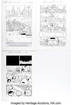Christopher Cook and Mike DeCarlo The Powerpuff Girls #33 "Like It or Lumpkins" Story Pages 1-3 Original Art (DC, 2003). (Total: 3 Original Art)