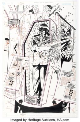 Dean Zachary, Robert Campanella, and Sal Buscema Batman: Day of Judgment #1 Splash Page 10 Original Art (DC, 1999).