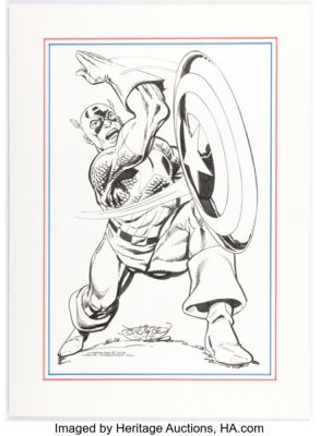 John Byrne - Captain America Specialty Illustration Original Art (2008). | Heritage