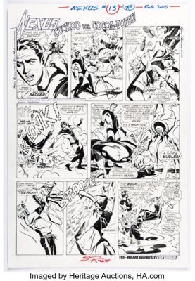 Steve Rude Nexus: The Newspaper Strips TPB #1 "The Coming of Gourmando" Badger Story Page 17 Original Art (Dark Horse, 2021). | Heritage