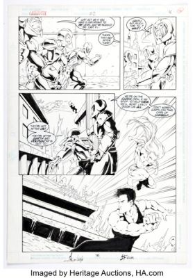 Martin Egeland and Howard Shum Aquaman #22 Story Page 16 Original Art (DC, 1996).