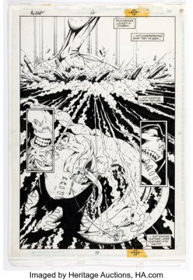 Martin Egeland and Howard Shum Aquaman #30 Story Page 10 Original Art (DC, 1997).