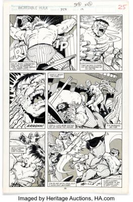 Jeff Purves and Marie Severin The Incredible Hulk #358 Story Page 19 Original Art (Marvel, 1989). | Heritage