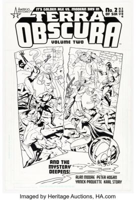 Yanick Paquette and Karl Story Terra Obscura Volume 2 #2 Cover Original Art (DC, 2004).