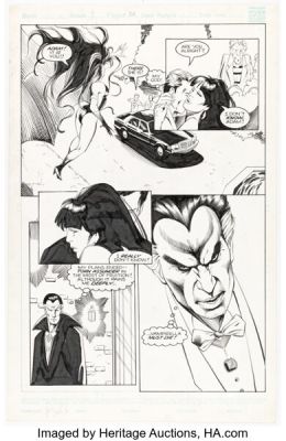 Louis Small Jr. and Matt Banning Vampirella #4 Dracula Story Page 22 Original Art (Harris, 1993).