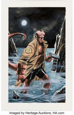 Mitch Breitweiser - Hellboy Painting Original Art (undated). | Heritage
