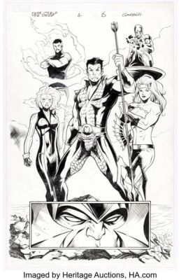 Lee Garbett, David Meikis, and others Fear Itself: The Deep #4 Story Page 6 Original Art (Marvel, 2011).