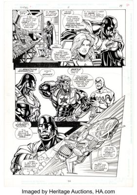 Chris Batista, Rich Faber, and Ande Parks Steel #11 Story Page 14 Original Art (DC, 1995).