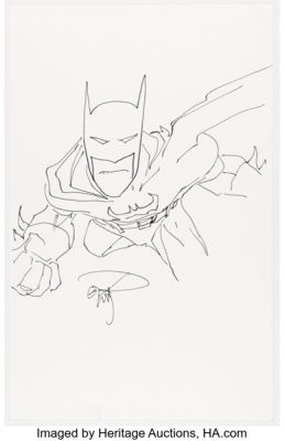 Erik Larsen - Batman Sketch Original Art (c. 2000s). | Heritage