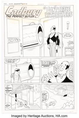 Dom Sileo and Jacqueline Roettcher (team attributed) Richie Rich Jackpots #20 "Don’t Trifle with Butlers" Cadbury Complete 5-Page Story Original Art (Harvey, 1975). (Total: 12 Original Art) | Heritage