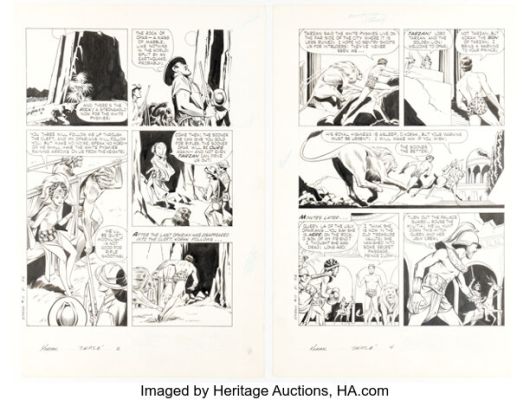Russ Manning and Mike Arens Edgar Rice Burroughs’ Korak, Son of Tarzan #11 Story Pages Original Art Group of 2 (Western/Gold Key, 1965). (Total: 2 Original Art) | Heritage