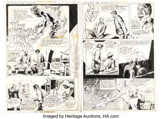 Noly Panaligan Ghosts #60 "The Phantom Fire of Java" Complete 6-Page Story Original Art (DC, 1978). (Total: 6 Original Art) | Heritage
