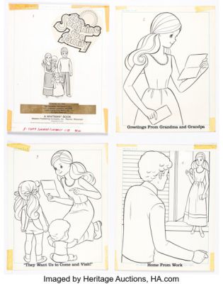 Whitman Artist The Sunshine Fun Family Coloring Book Complete Interior Illustrations Original Art and Production Stat Group of 94 (Whitman, 1979). (Total: 94 Items) | Heritage