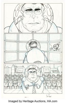 Nick Pitarra The Manhattan Projects #22 FDR AI Story Page 10 Original Art (Image, 2014). | Heritage