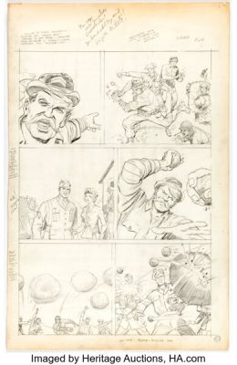 Dick Ayers Sgt. Fury and His Howling Commandos #4 Unused Story Page 2 Original Art (Marvel, 1963). | Heritage