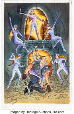 Richard Sala - Femme Fatales Pin-Up Painting Illustration Original Art (c. 2000s-10s). | Heritage