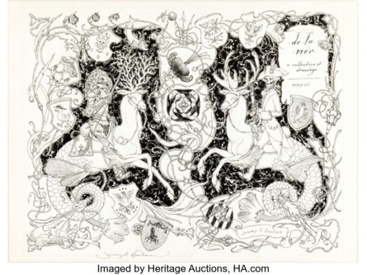 Jeremy Bastian De La Mer Sketchbook Wraparound Cover Original Art (Bastian, 2017).